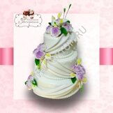 ТОРТ ЦВЕТЫ И ШЕЛК